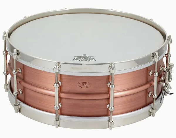 AK Drums AK Drums 5.25 "x 14" Copper St vooraanzicht