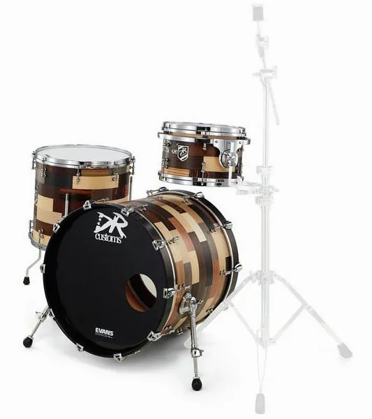 DR Customs Patchwork Drum Set vooraanzicht