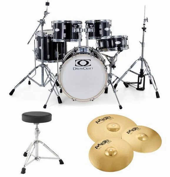 DrumCraft Series 3 Junior BK Paiste Set vooraanzicht