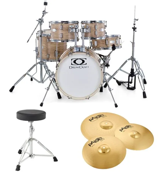 DrumCraft Series 3 Junior Nat.Paiste Set vooraanzicht