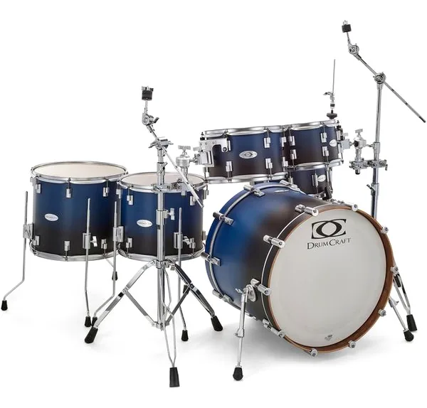 DrumCraft Series 6 2up 2down Blue Fade detail 4