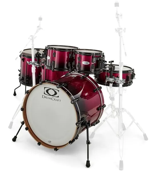 DrumCraft Series 6 2up 2down Purple Spkl vooraanzicht