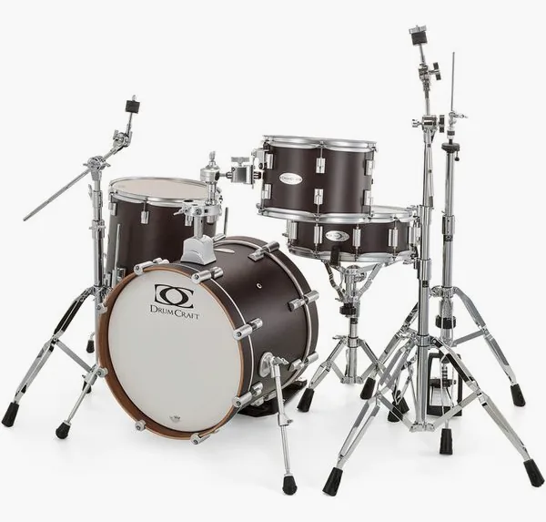DrumCraft Series 6 Jazz Satin Black vooraanzicht