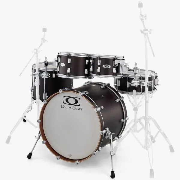 DrumCraft Series 6 Standard Satin Black vooraanzicht