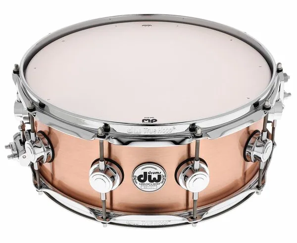 DW 14"x5,5" Brushed Bronze Snare vooraanzicht