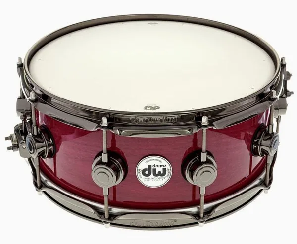 DW 14"x5,5" Snare Purple Heart vooraanzicht