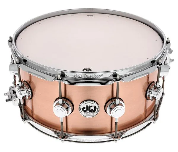 DW 14"x6,5" Brushed Bronze Snare vooraanzicht
