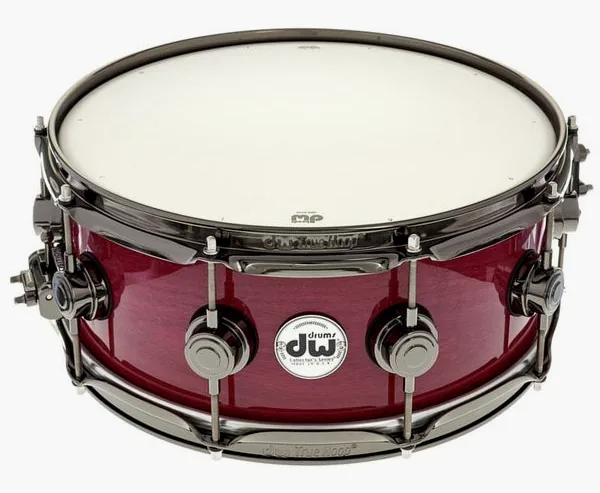 DW 14"x6,5" Snare Purple Heart vooraanzicht