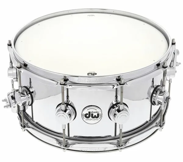 DW 14"x6,5" Steel Snare vooraanzicht