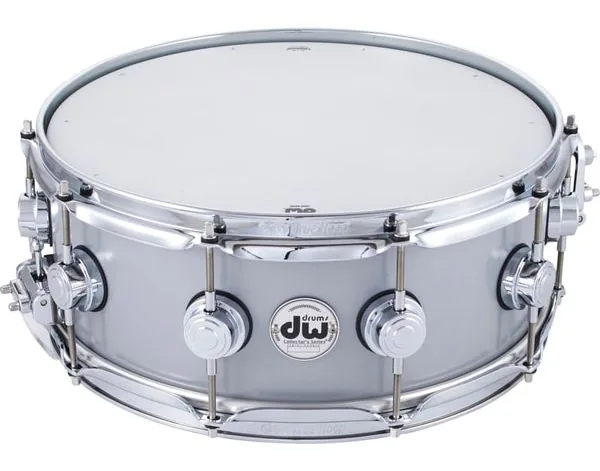 DW 14"x5,5" Thin Aluminium Snare vooraanzicht