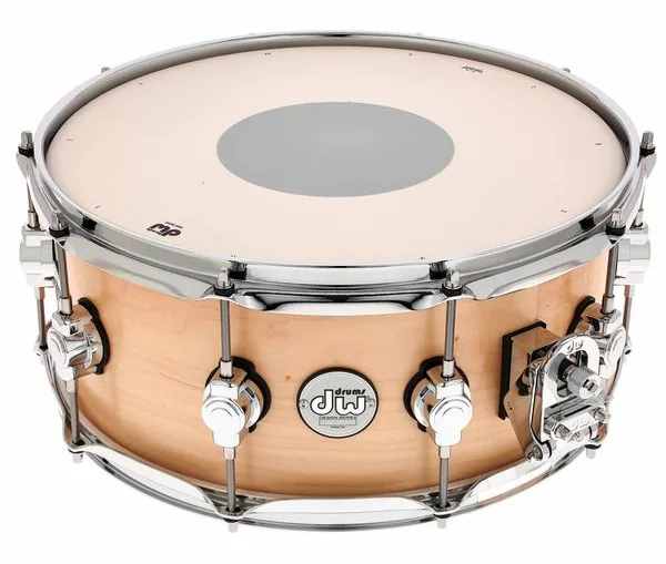 DW 14"x6" Design Satin Nat. Snare vooraanzicht