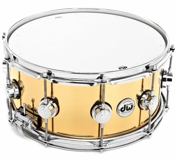 DW 14"x6,5" Brass Snare vooraanzicht