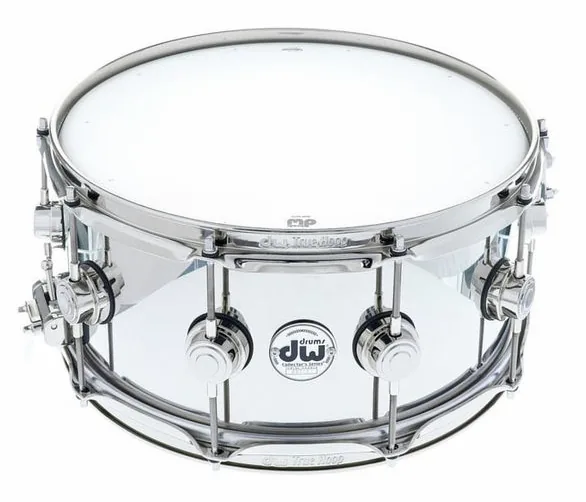 DW 14"x6,5" Stainless Steel Snare vooraanzicht
