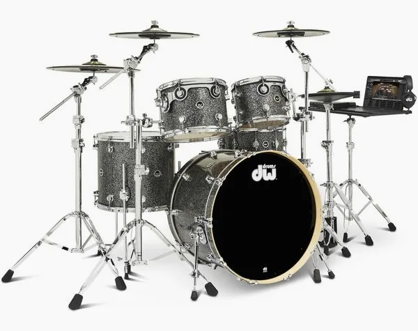 DW DWe E33 Drum Kit Black Galaxy detail 4