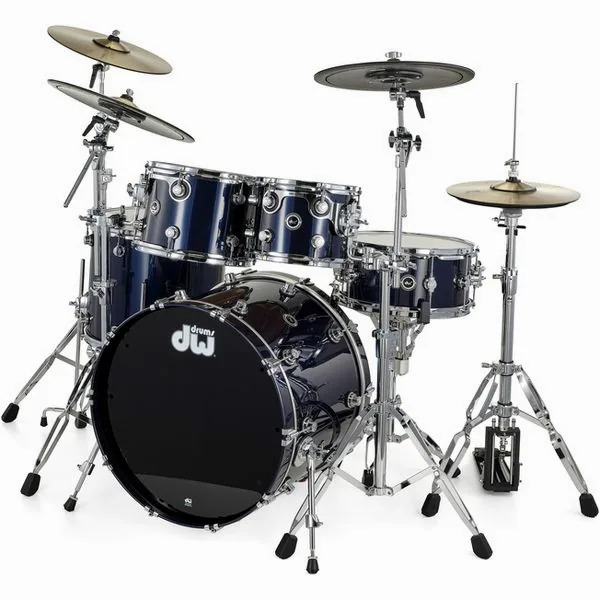 DW DWe E33 Drum Kit Midnight Blue vooraanzicht