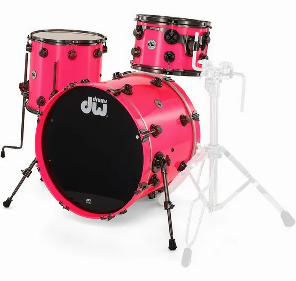 DW Lacquer Custom Neon Hot Pink detail 2