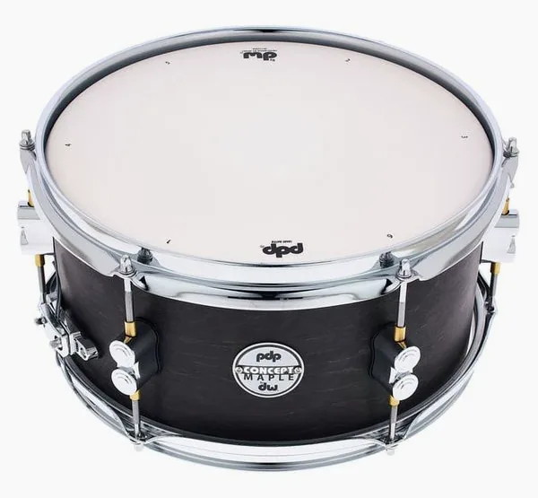 DW PDP 12"x06" Black Wax Snare detail 2