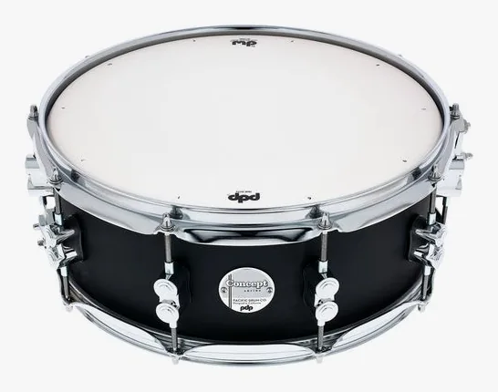 DW PDP 14"x5,5" CM Satin Black vooraanzicht