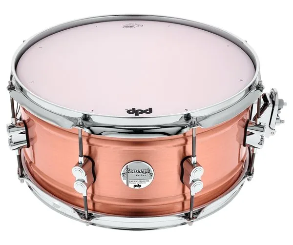DW PDP 14"x6,5" Concept Copper vooraanzicht