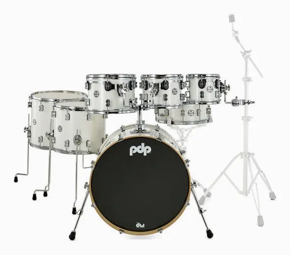 DW PDP CM7 Pearlescent White detail 2