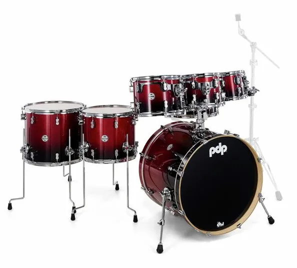 DW PDP CM7 Red to Black detail 3