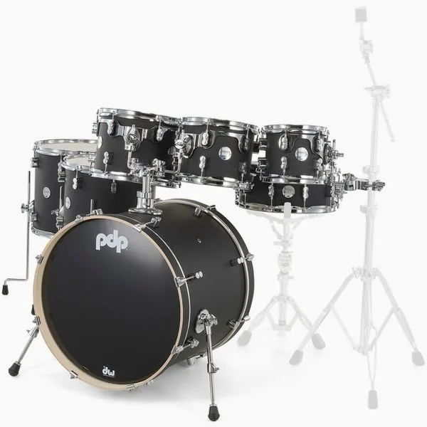 DW PDP CM7 Satin Black detail 2