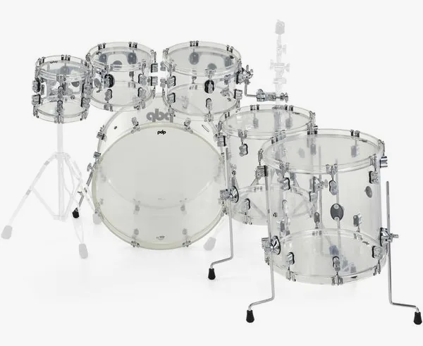 DW PDP Concept Clear Acrylic 6pc detail 5