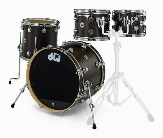 DW Satin Oil Studio Set Ebony vooraanzicht