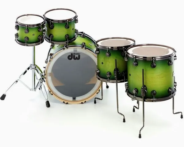 DW Satin Specialty Green Burst detail 3