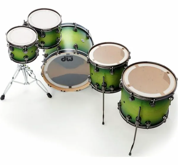 DW Satin Specialty Green Burst detail 4