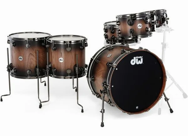 DW Walnut Satin Ebony Burst 6pcs detail 4