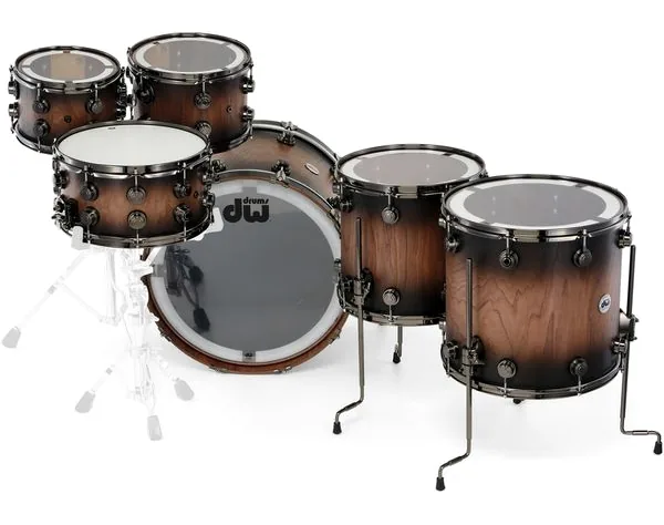 DW Walnut Satin Ebony Burst 6pcs detail 5
