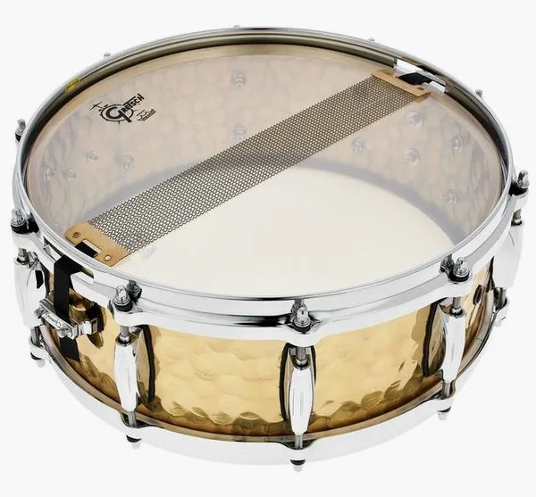 Gretsch Drums 14"x5" Hammered Brass Snare detail 5