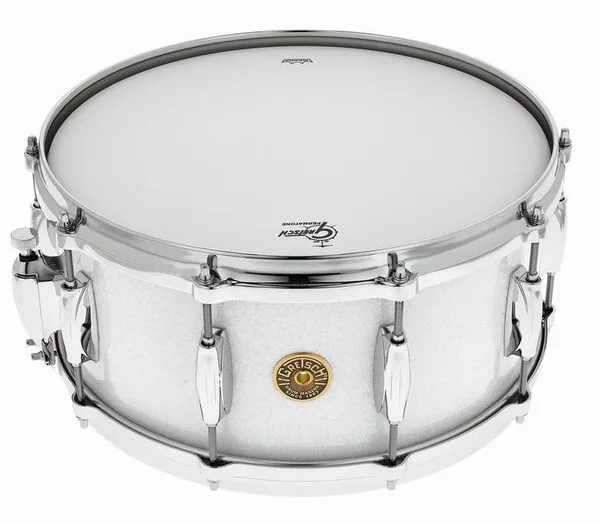 Gretsch Drums 14"x6,5" US Custom White Snare vooraanzicht