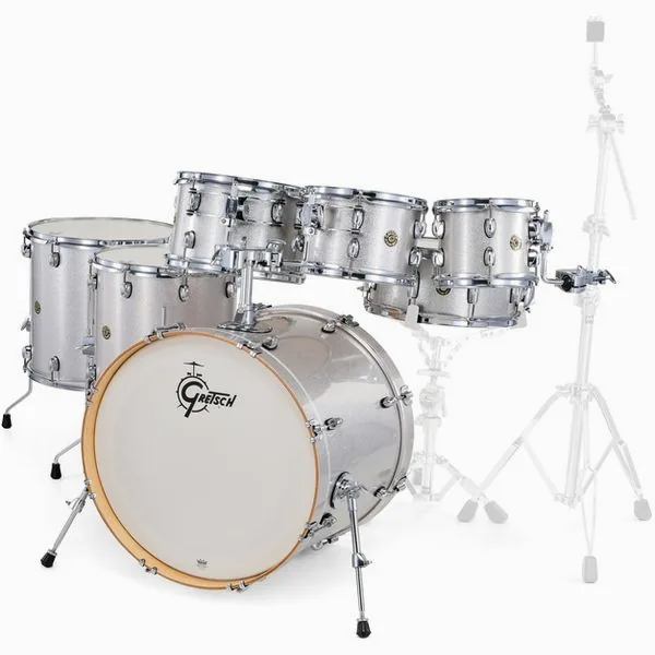 Gretsch Drums Catalina Maple 7-piece Silver vooraanzicht