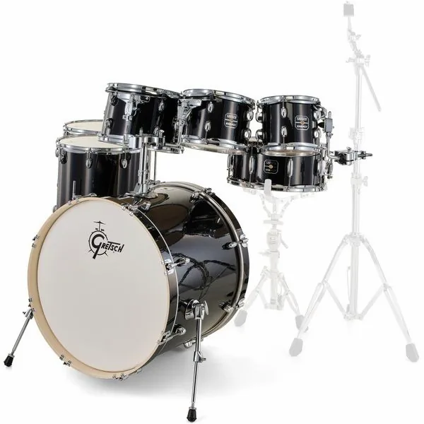 Gretsch Drums Energy Black Sparkle 7pcs Set vooraanzicht