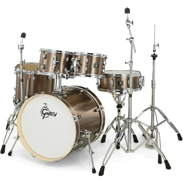 Gretsch Drums Energy Grey Steel 5-piece HWP vooraanzicht