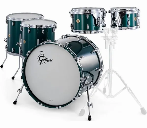 Gretsch Drums US Custom 2up 2down Green vooraanzicht