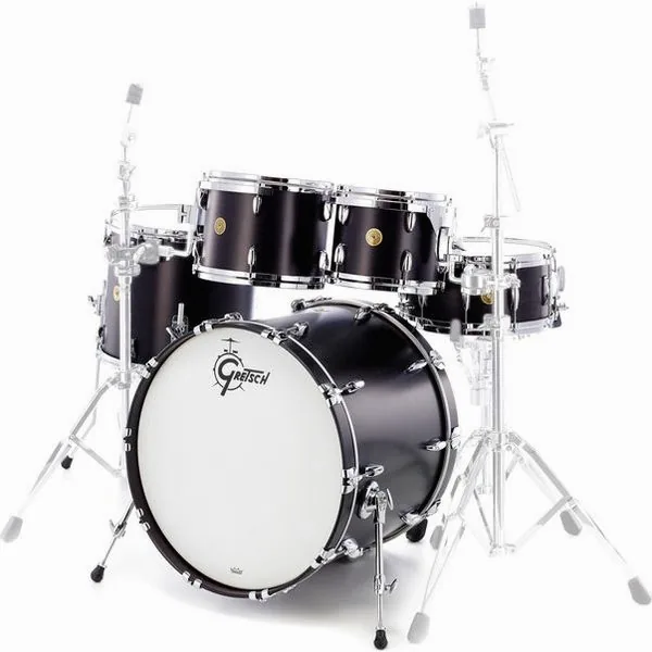 Gretsch Drums USA Custom Satin Dark Ebony vooraanzicht