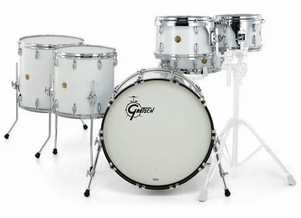 Gretsch Drums US Custom Rock Set White Glass detail 2
