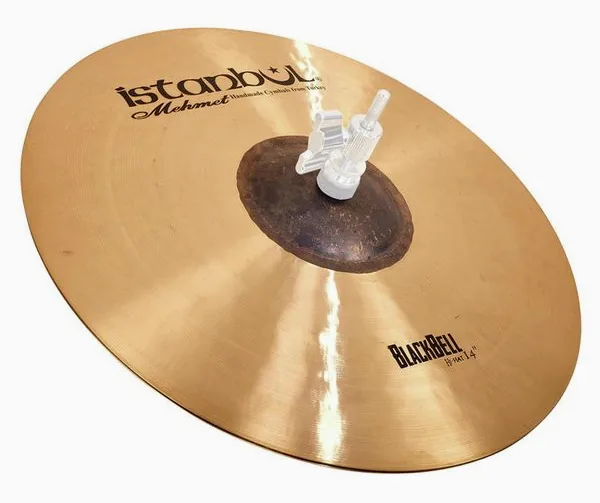 Istanbul Mehmet 14" Black Bell Hi-Hat vooraanzicht