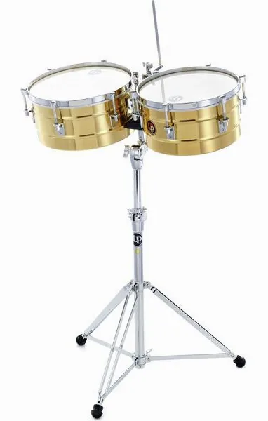 LP 255-B Timbales Set Brass vooraanzicht