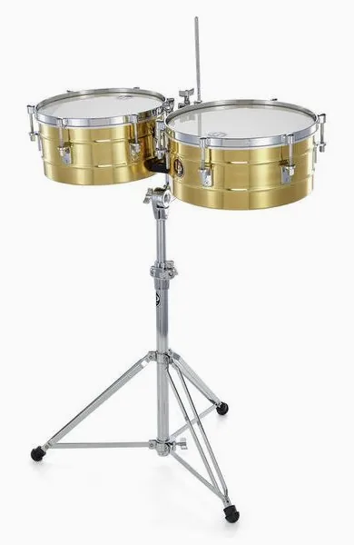 LP 256-B Timbales Set Brass vooraanzicht