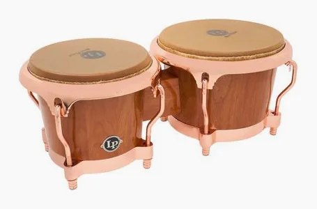 LP Cherry Wood Copper Bongos vooraanzicht