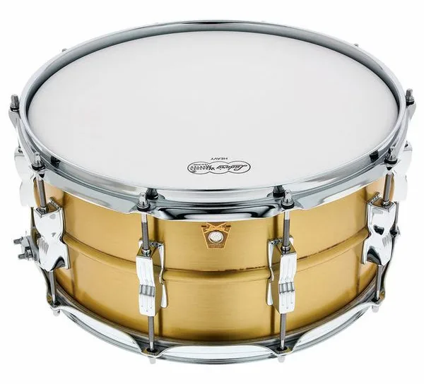 Ludwig 14"x6,5" Acro Brass Snare vooraanzicht