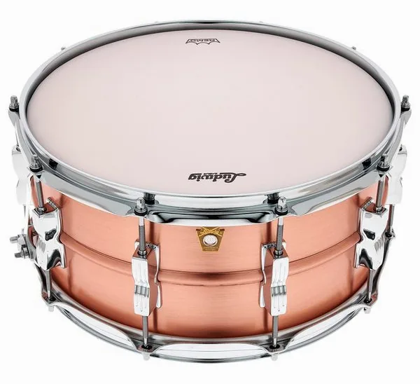 Ludwig 14"x6,5" Acro Copper Snare vooraanzicht