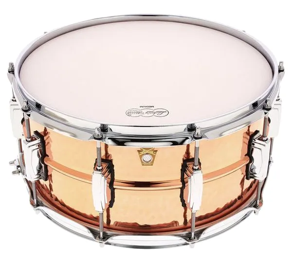 Ludwig 14"x6,5" Hammered Copper Phon. detail 2