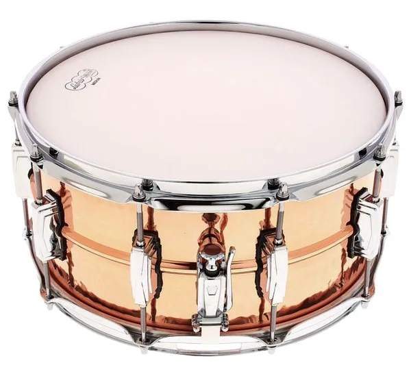 Ludwig 14"x6,5" Hammered Copper Phon. detail 4