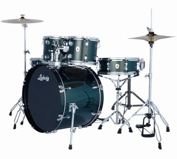 Ludwig Accent Drive 5pc Jade Dust detail 2