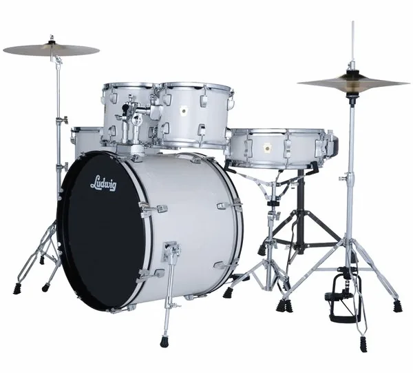 Ludwig Accent Drive 5pc Snow Dust detail 2